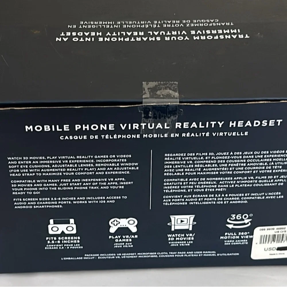 Mobile Phone Virtual Reality Headset White/Black..